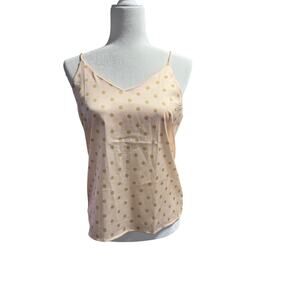 MAPLE Peach with Bronze Polka Dots Camisole in Sz Medium